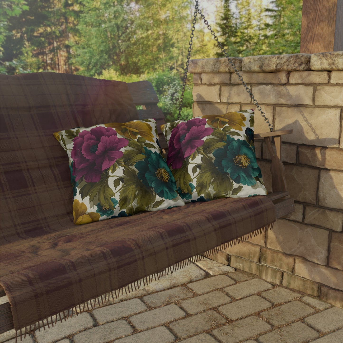 Regal Bloom Outdoor Pillow