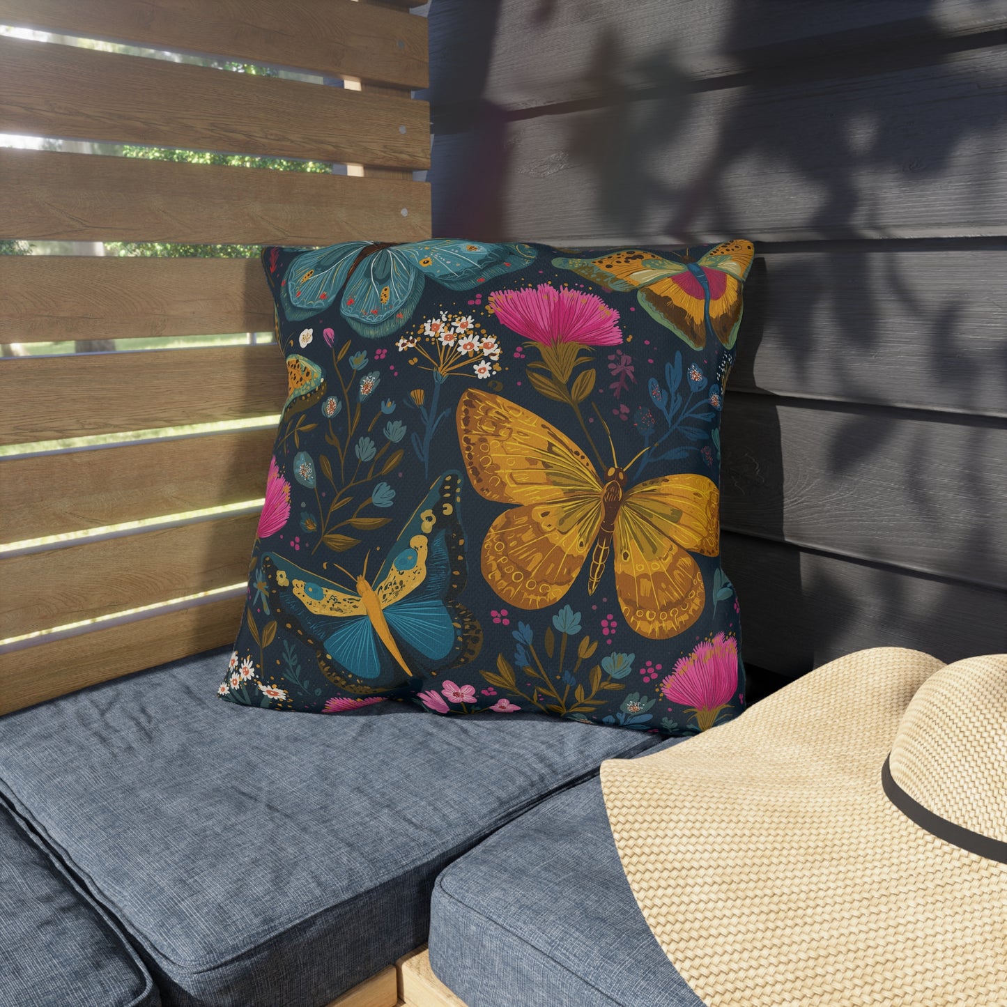 Midnight Meadow Outdoor Pillow