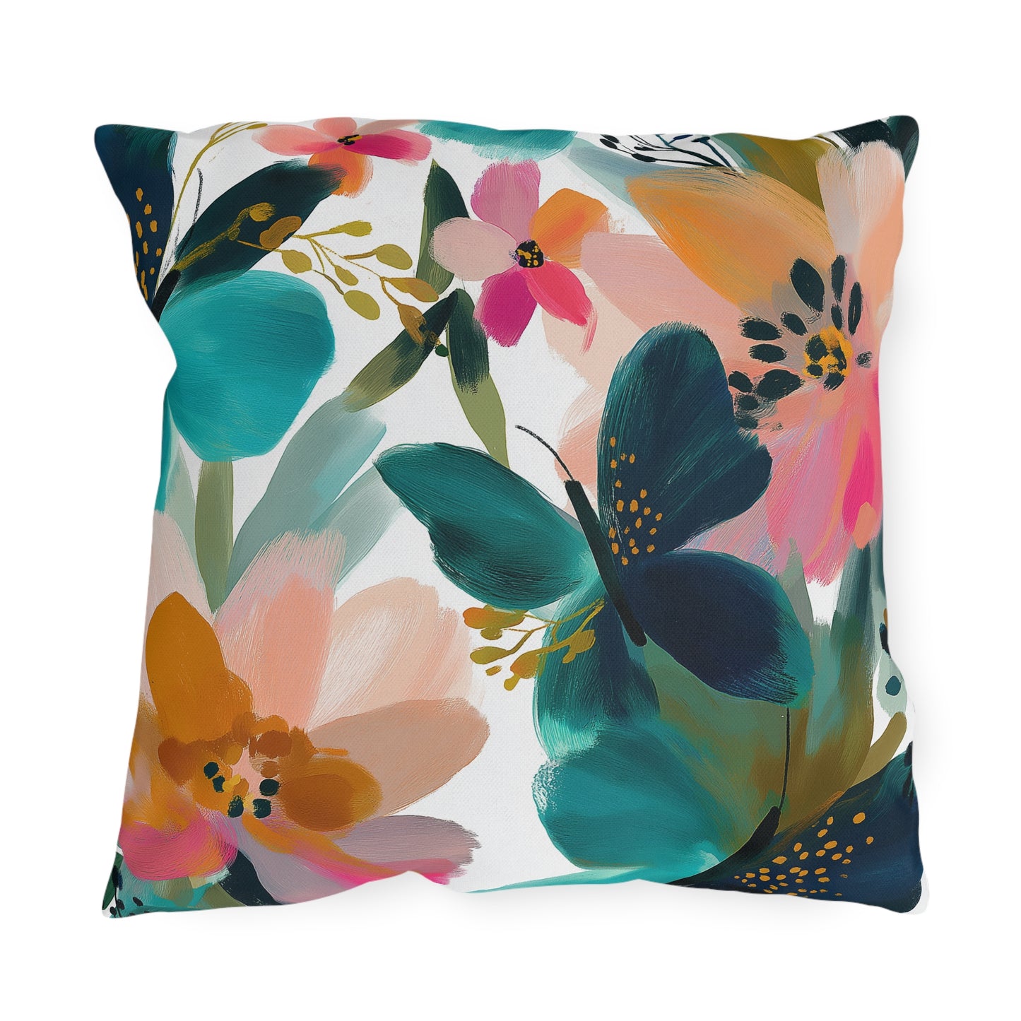Flutter Blooms Outdoor Pillows
