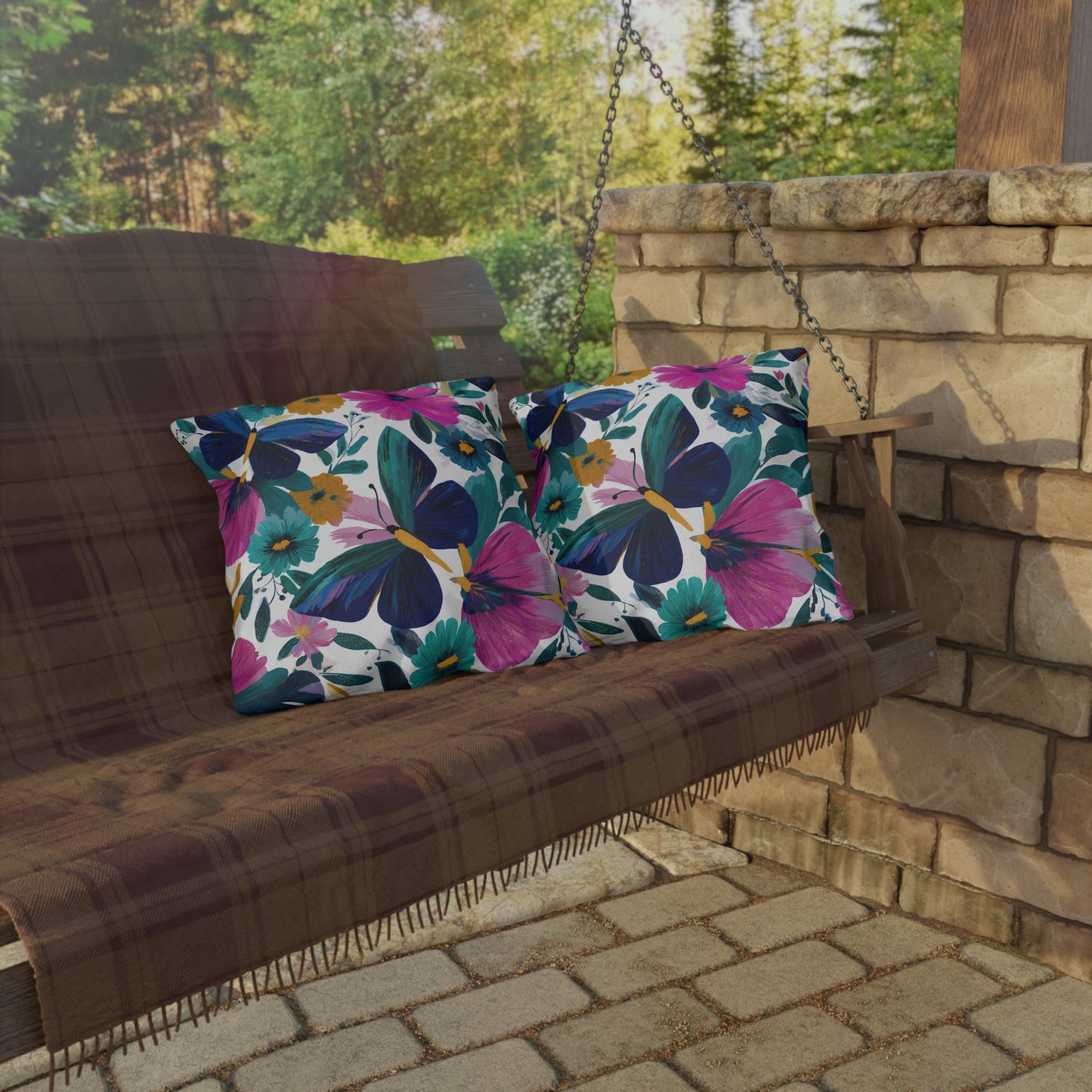 Butterfly Sonata Outdoor Pillow
