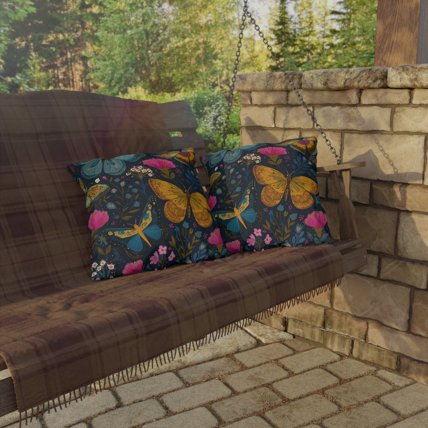 Midnight Meadow Outdoor Pillow