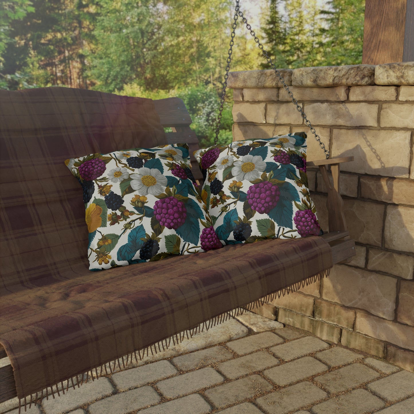 Berry Bramble Outdoor Pillow