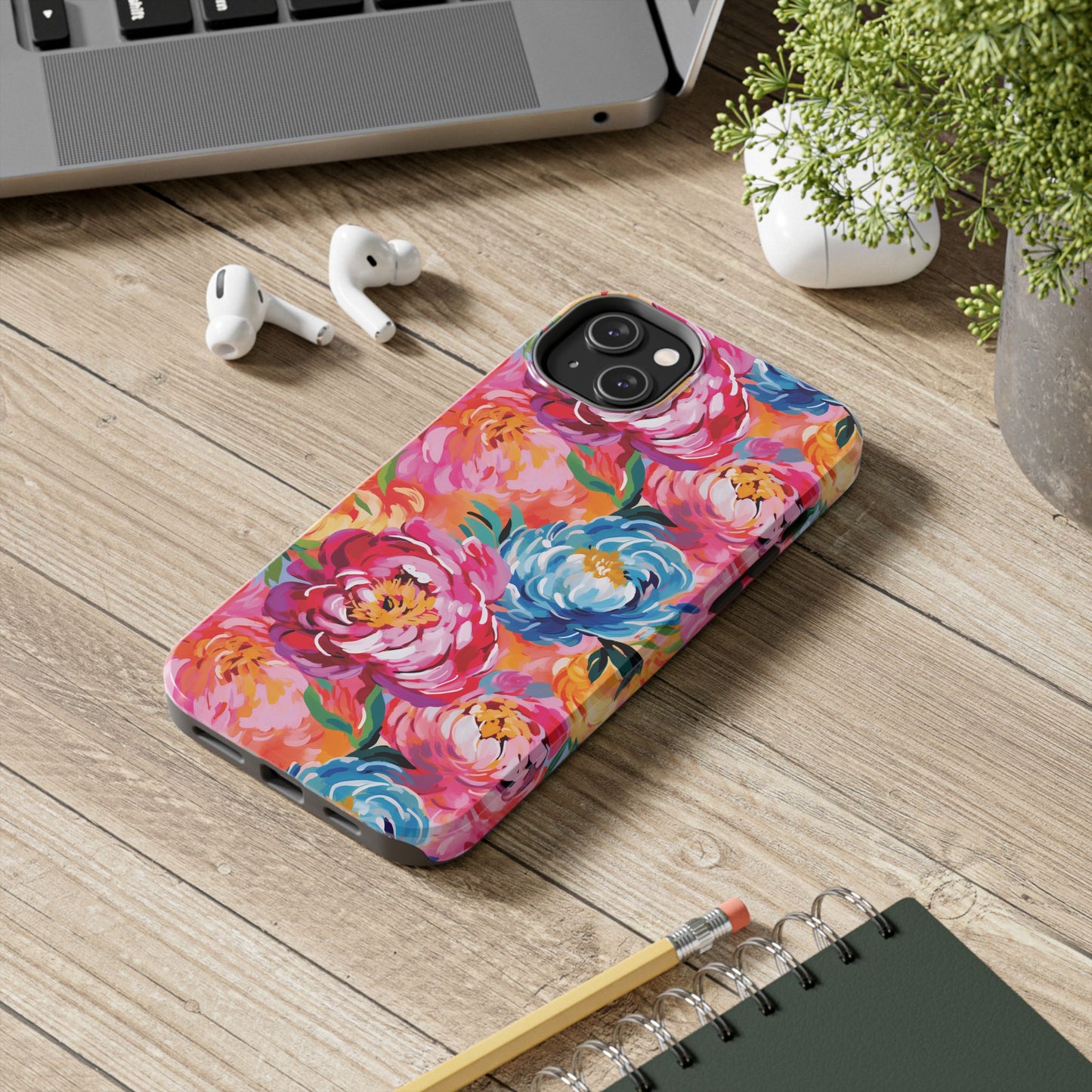 Painted Peonies iPhone Case