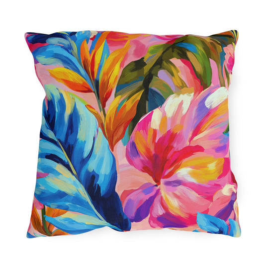 Painted Palms Outdoor Pillow
