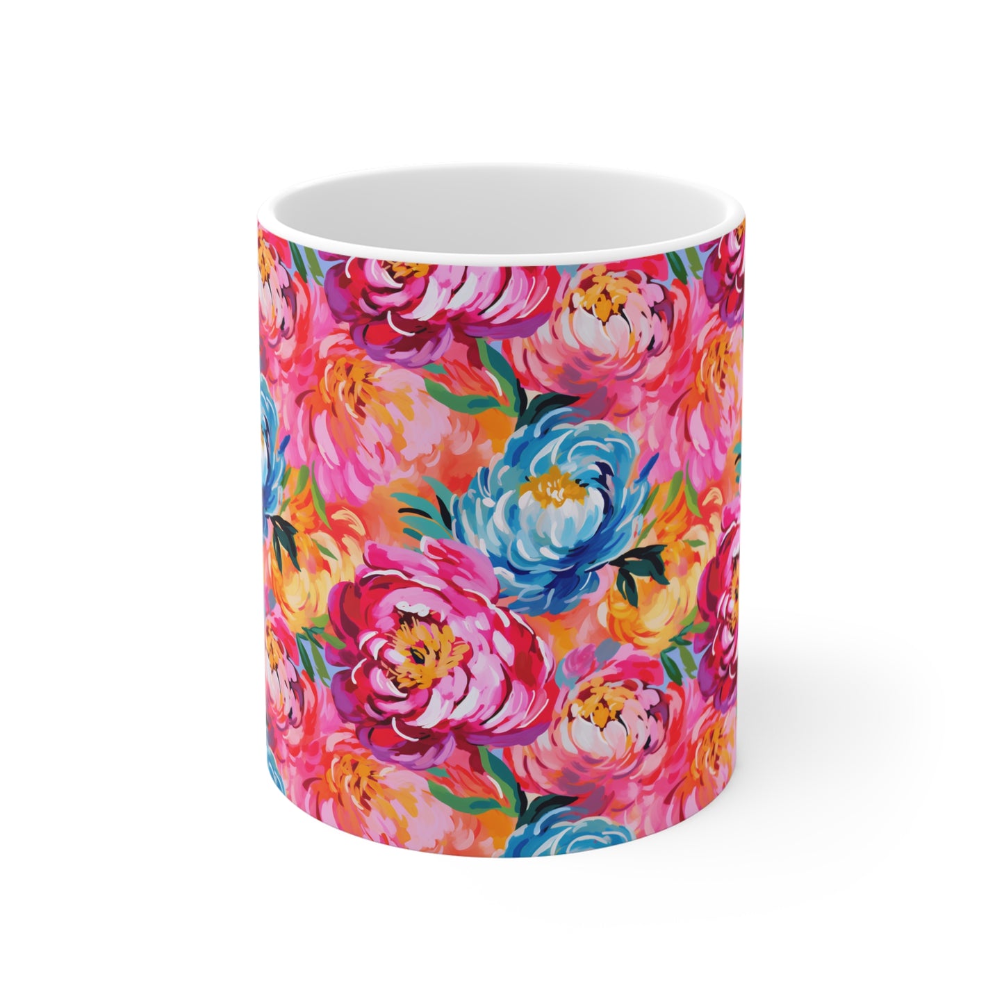 Painted Peonies Mug