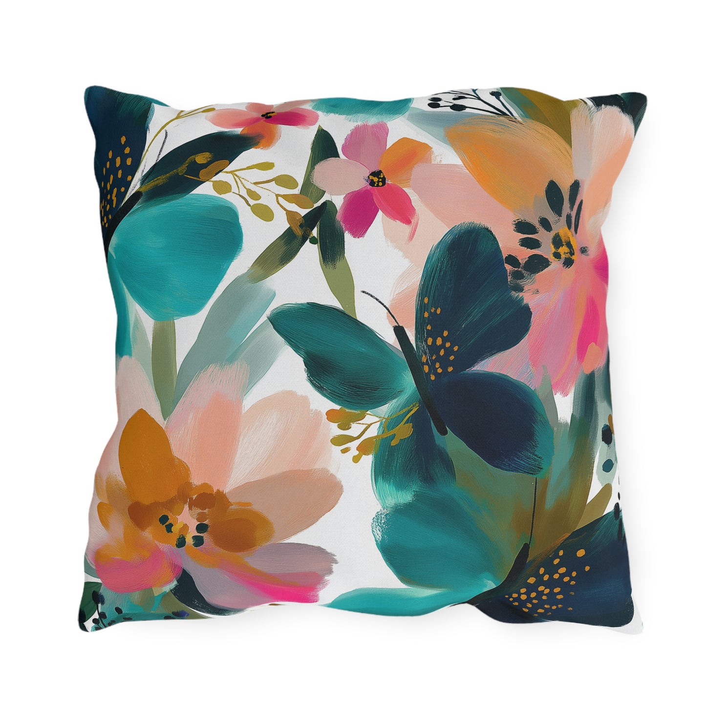 Flutter Blooms Outdoor Pillows