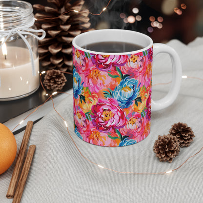 Painted Peonies Mug