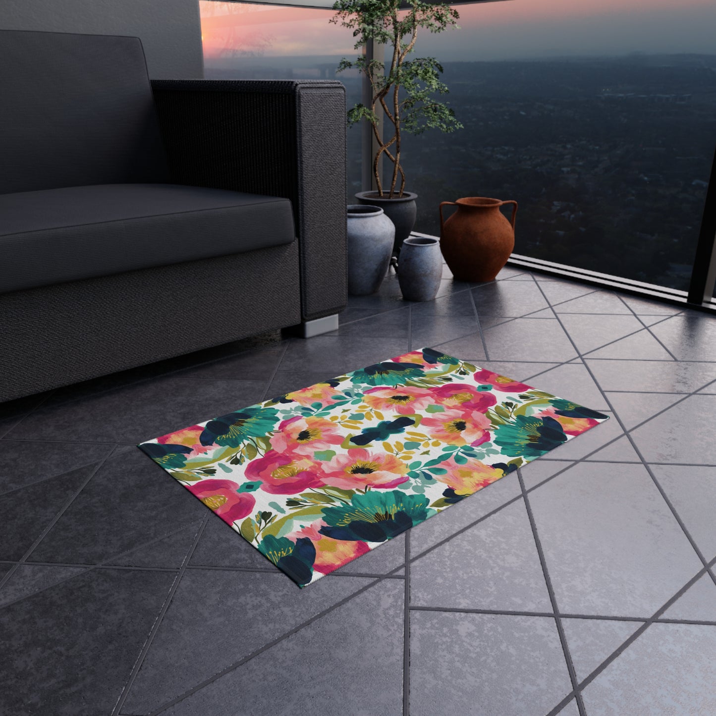 Radiant Blooms Outdoor Rug