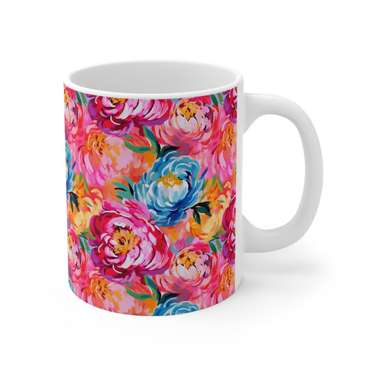 Painted Peonies Mug