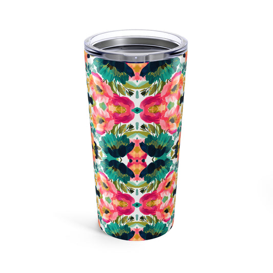 Painterly Petals Tumbler