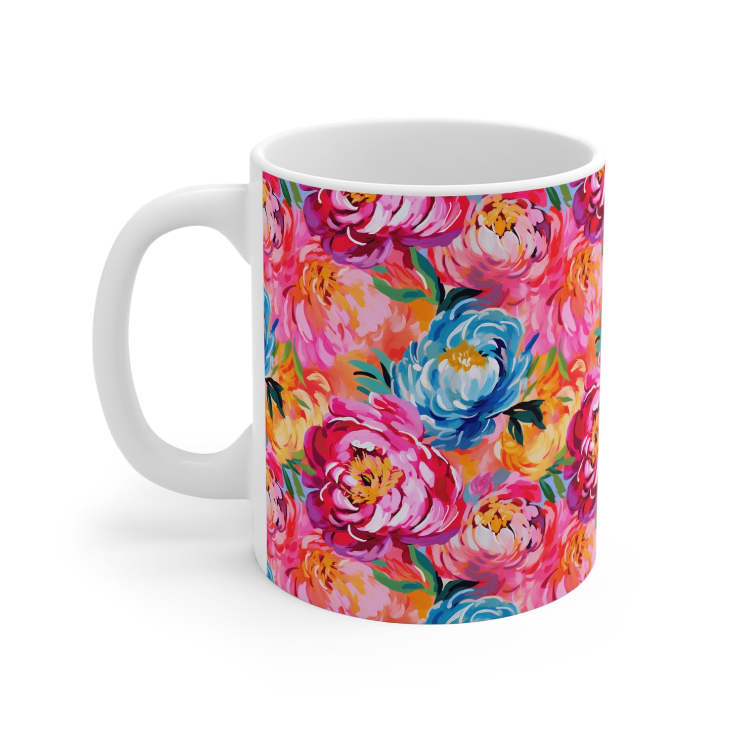Painted Peonies Mug
