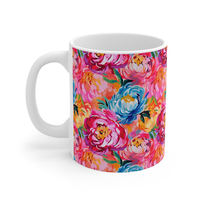 Painted Peonies Mug