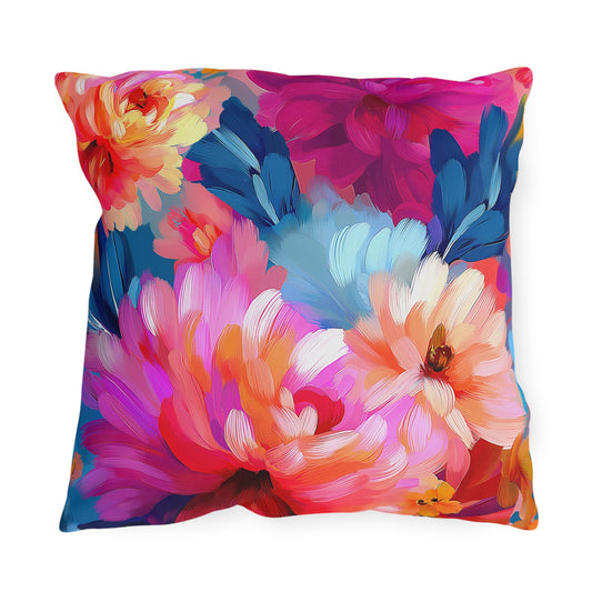Painted Peonies II Outdoor Pillow