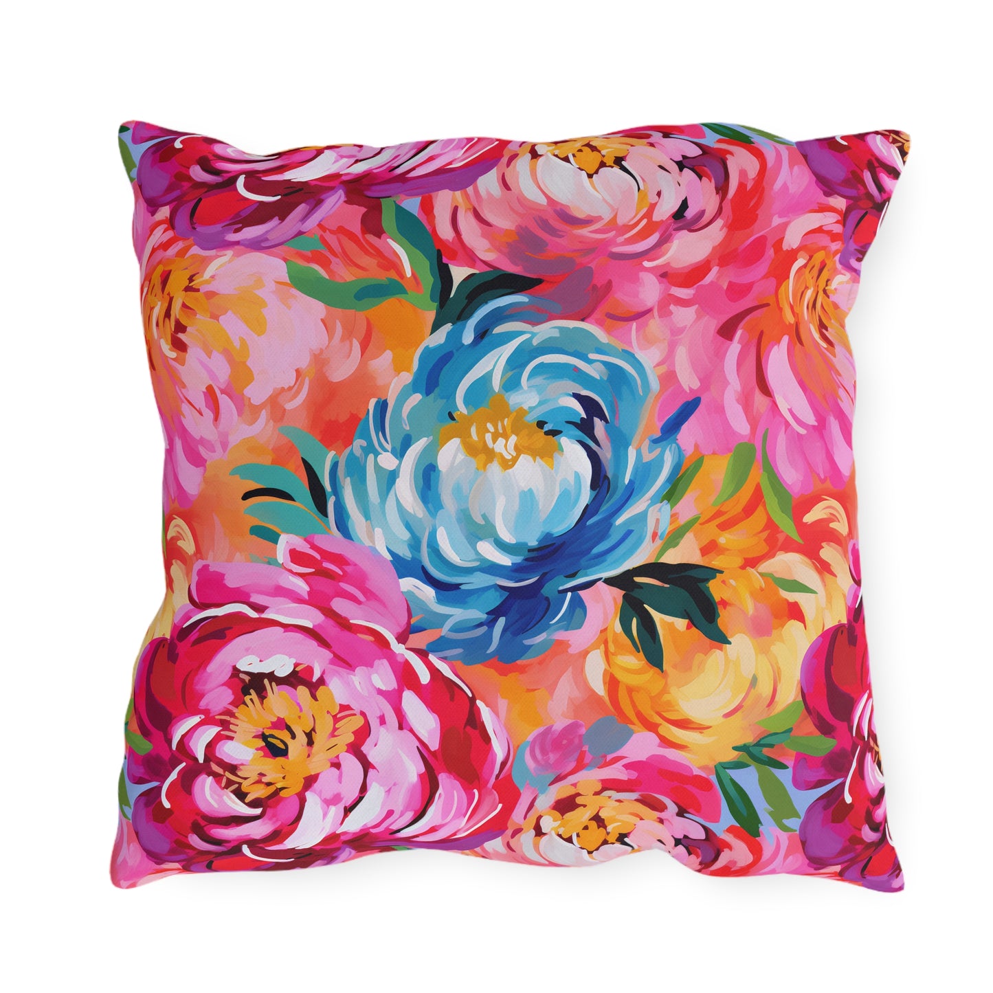 Painted Peonies Porch Pillow