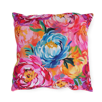 Painted Peonies Porch Pillow