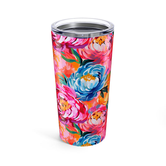 Painterly Peonies Tumbler