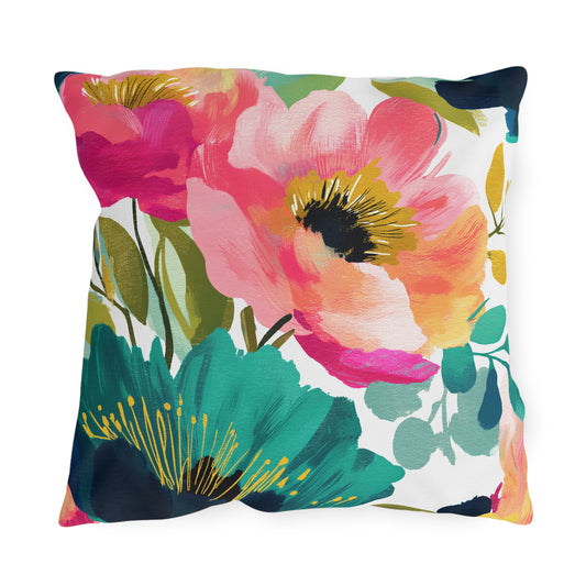 Radiant Blooms Outdoor Pillows