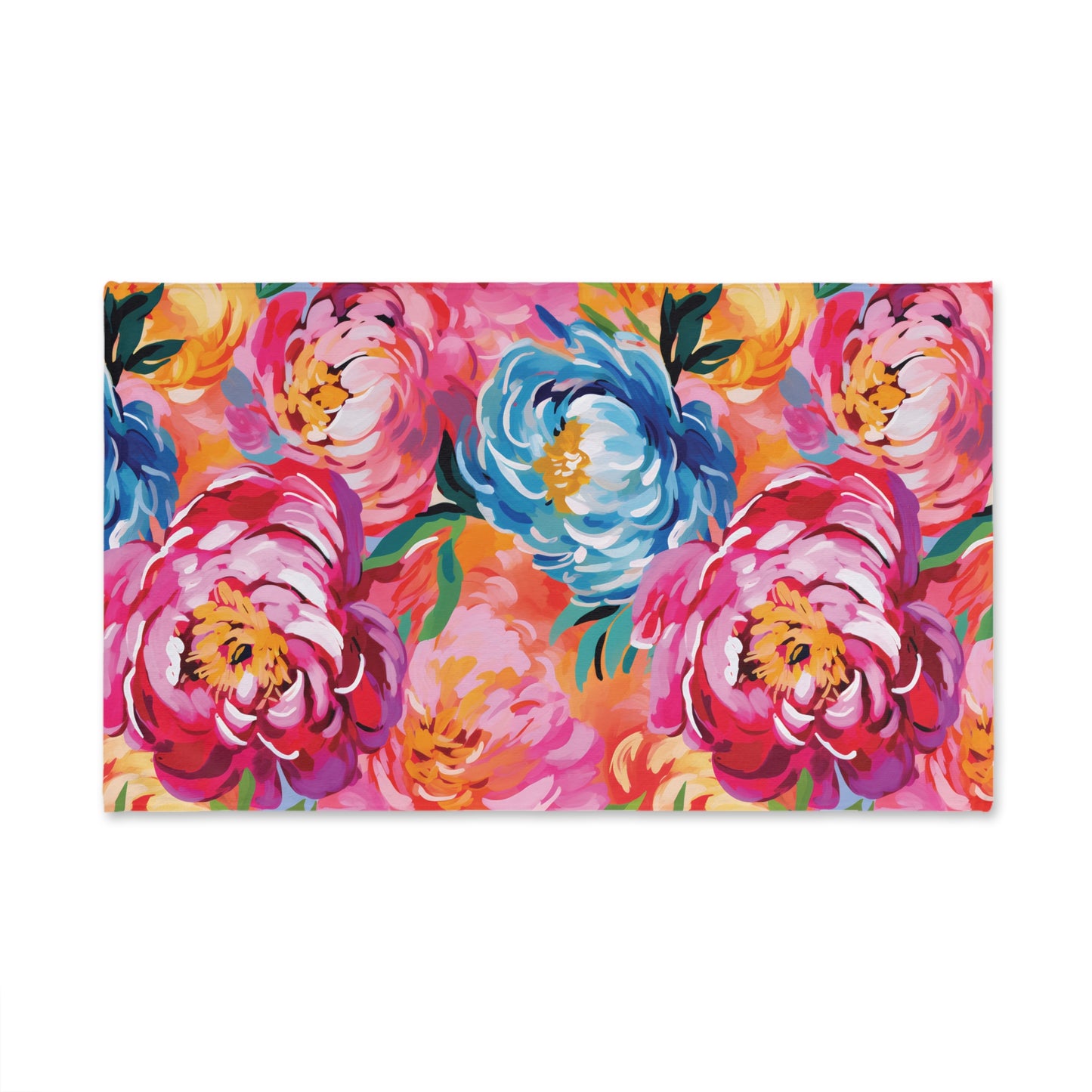 Painted Peonies Hand Towel