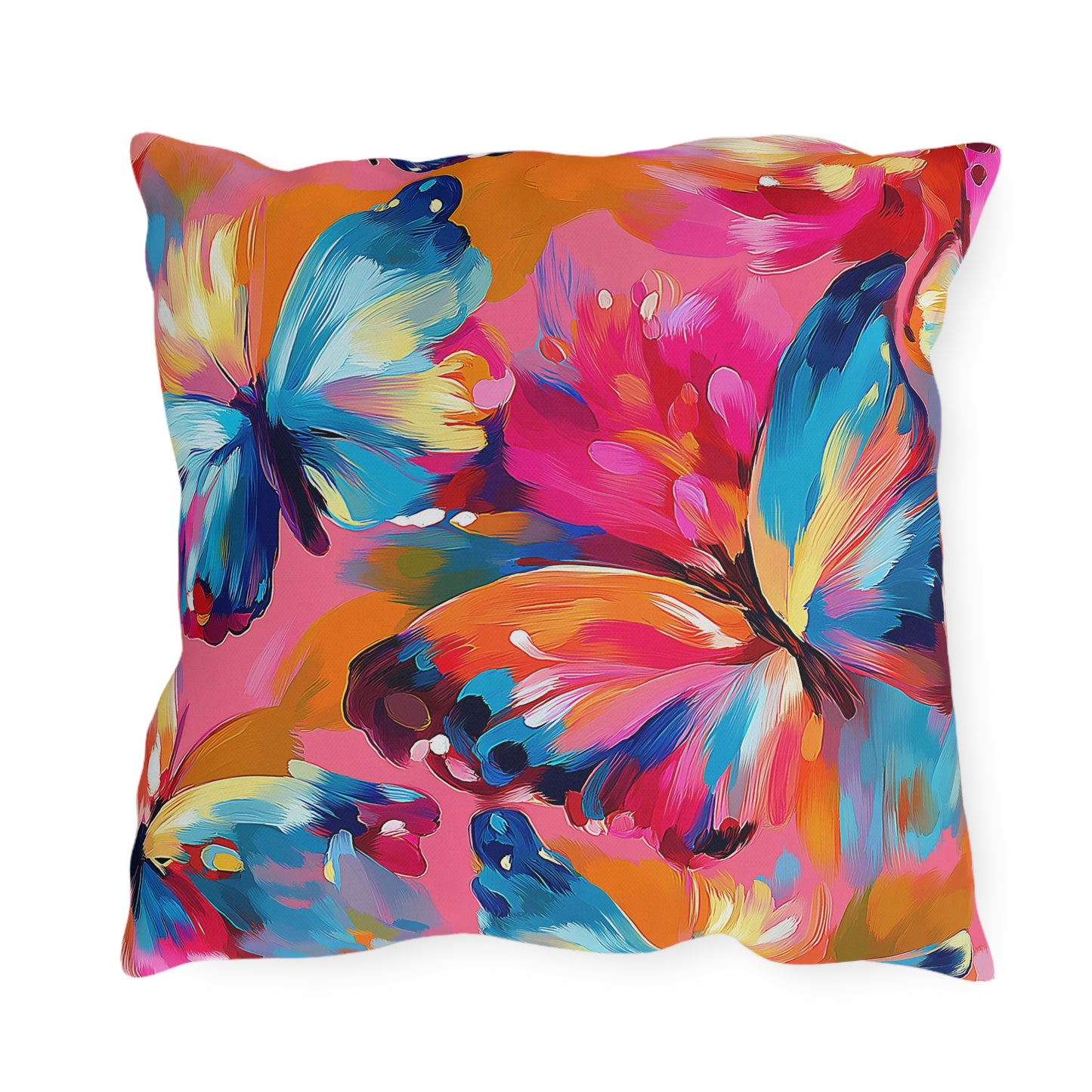 Painted Butterflies Outdoor Pillow