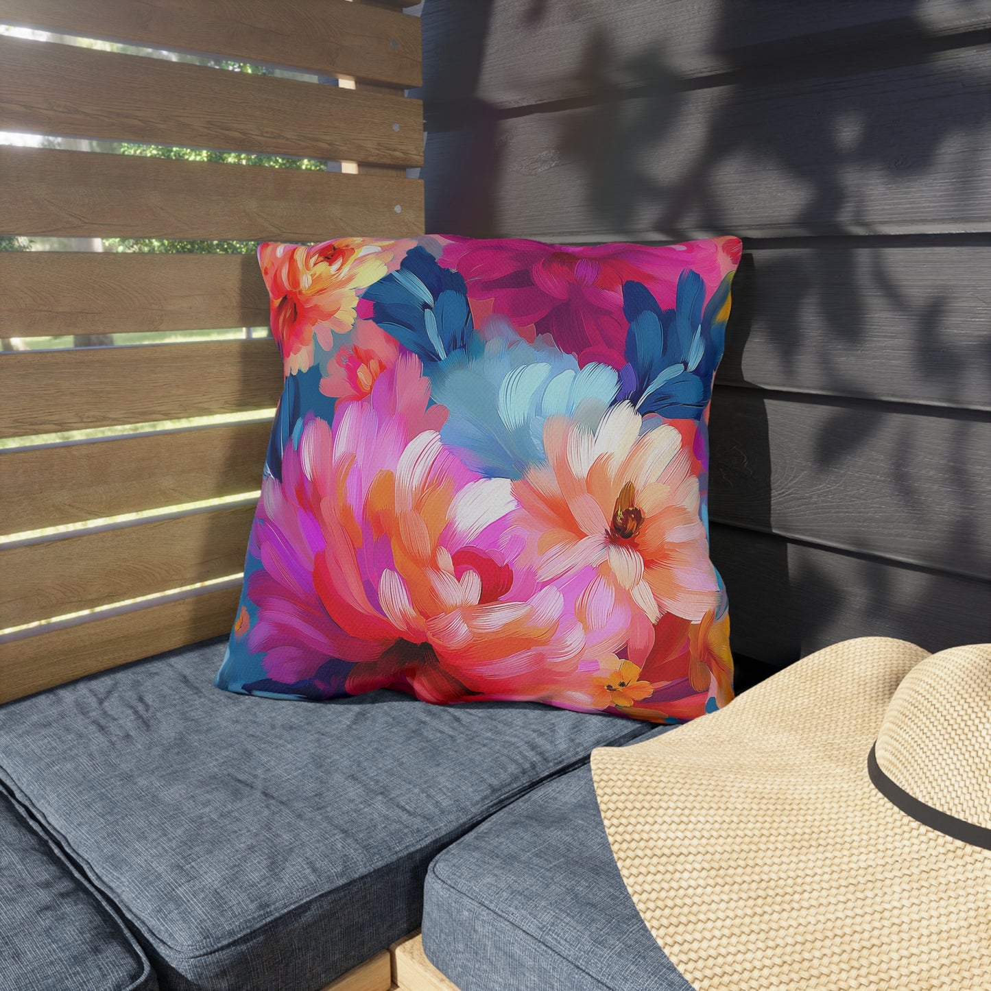Painted Peonies II Outdoor Pillow