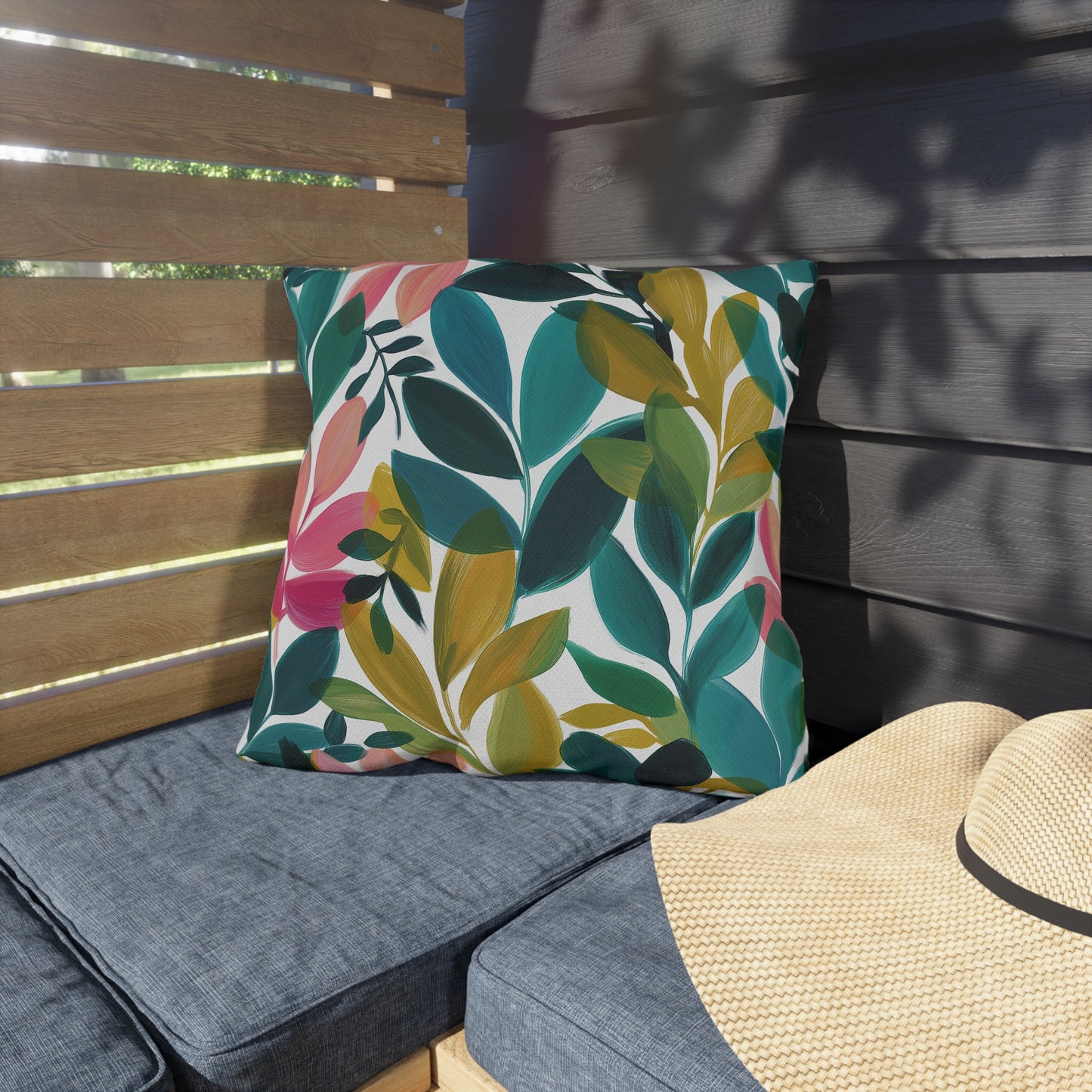 Painterly Palms Outdoor Pillow