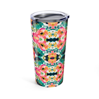 Painterly Petals Tumbler