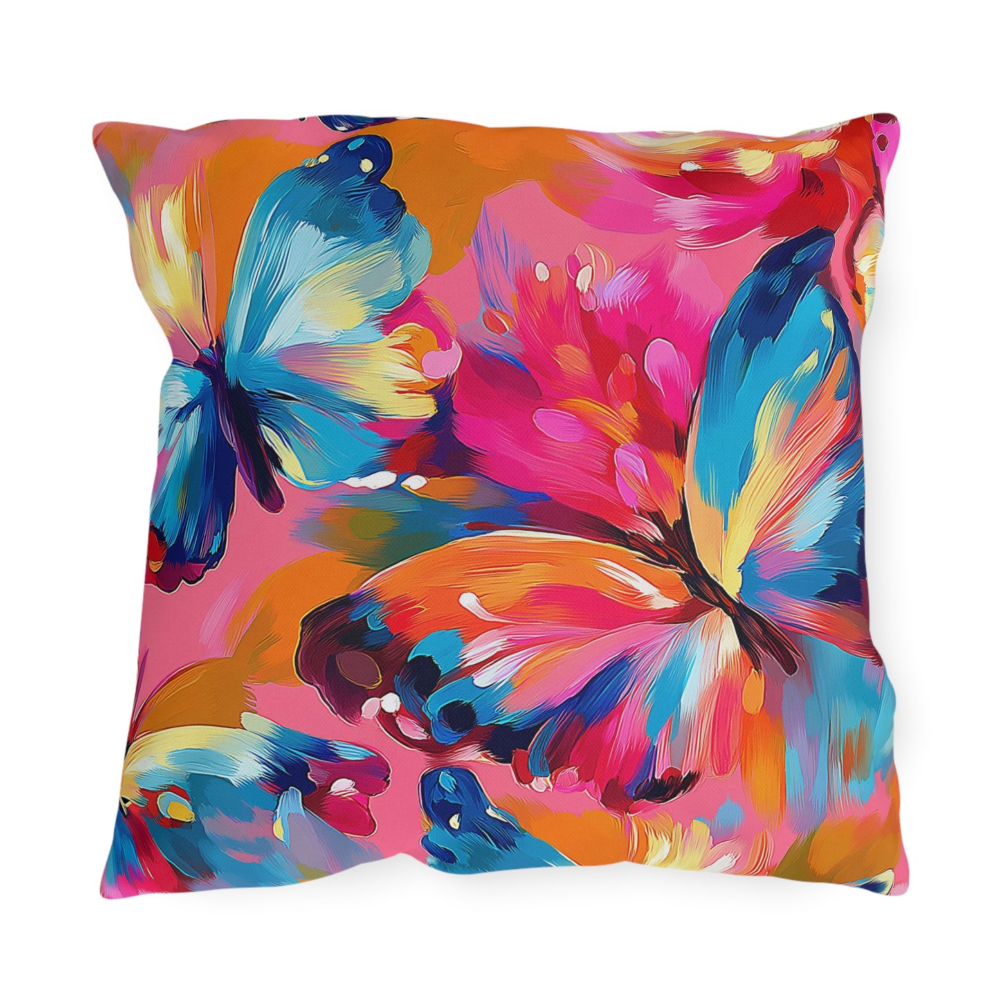 Painted Butterflies Outdoor Pillow