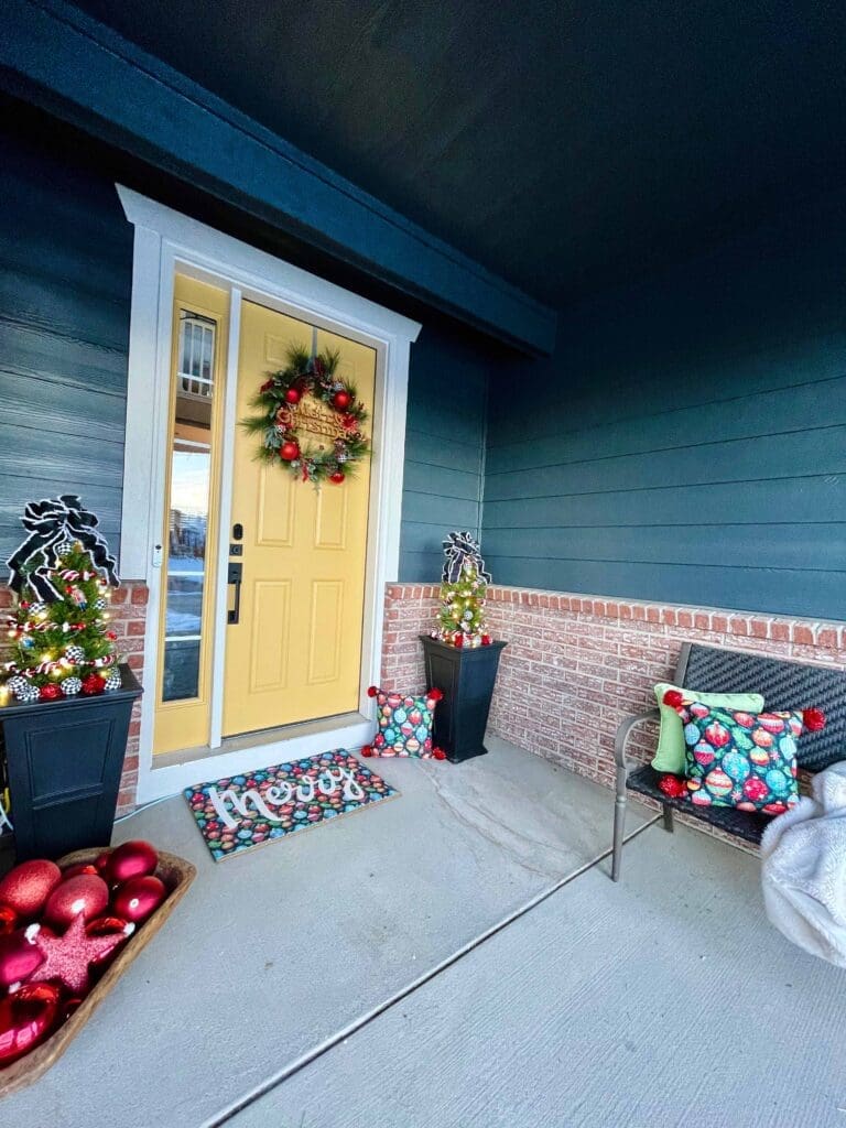 Nutcracker inspired decorated porch