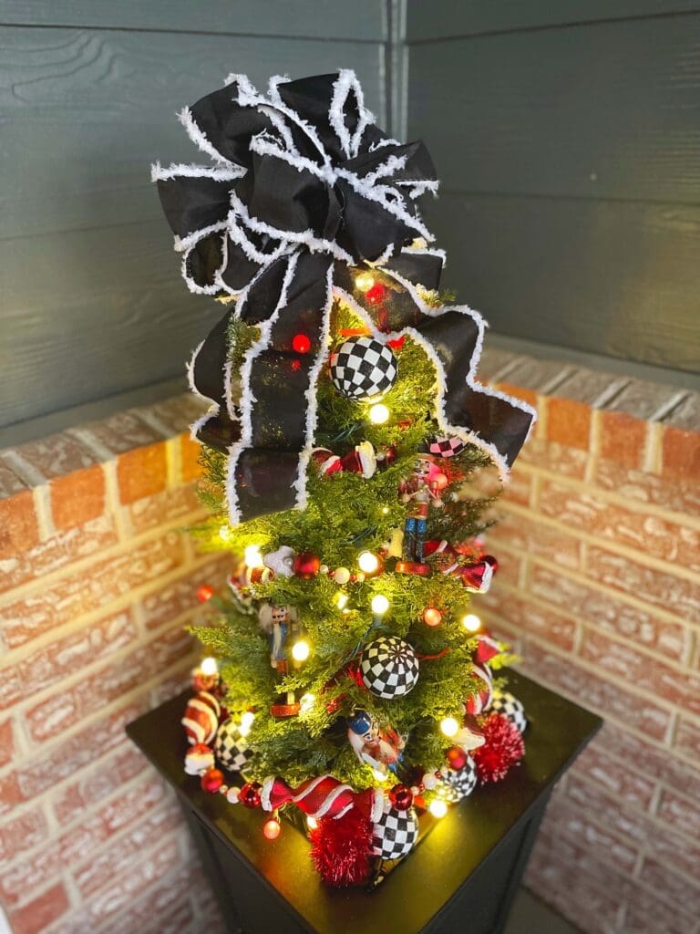 Nutcracker inspired porch tree