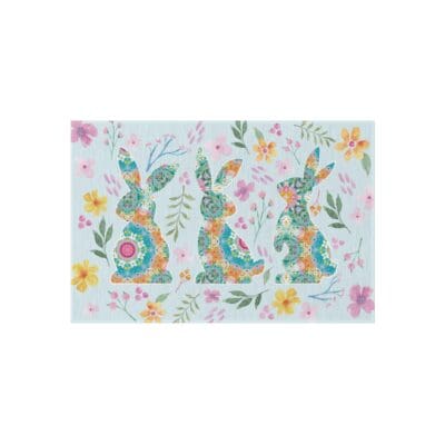 Blooming Bunnies Outdoor Rug