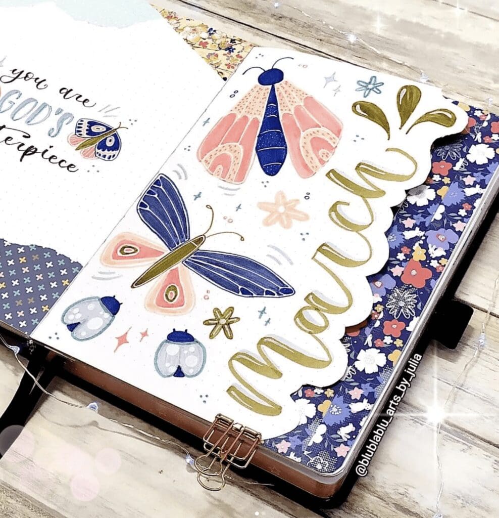 @blublablu arts by julia March Bullet Journal