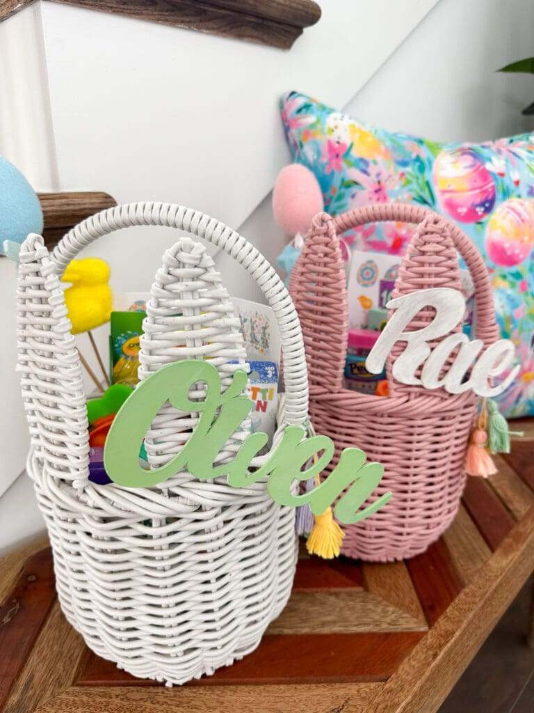 Craft Your Own Easter Magic: DIY Baskets with Cricut Name Tags and Sticker Sheets