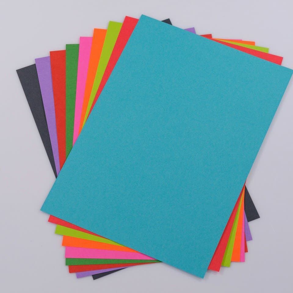 Understanding paper quality: Fan of rainbow card stock paper